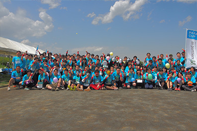 多摩川河川敷マラソンコース(神奈川県川崎市)に開催された「PARACUP2018」